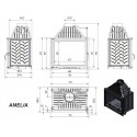 Каминная топка Kratki Amelia 25 kW