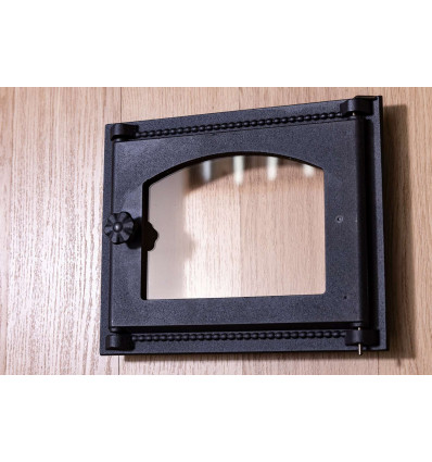 Дверь для печи, чугунная дверка со стеклом