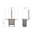 Печь-барбекю Hestia 600 Heat & Grill, садовая печь